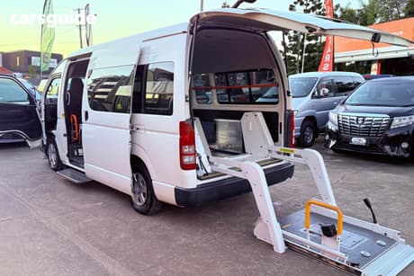 White 2012 Toyota HiAce Bus Commuter