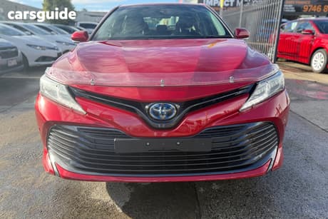 Red 2020 Toyota Camry Sedan Ascent Hybrid
