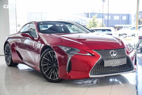 Red 2025 Lexus LC500 Coupe