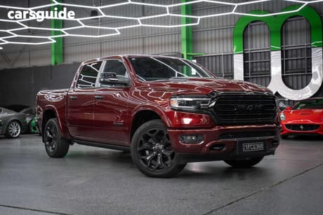 Red 2024 RAM 1500 Crew Cab Utility Limited Rambox (Hybrid)