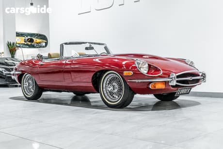 Red 1970 Jaguar E Type Roadster 4.2