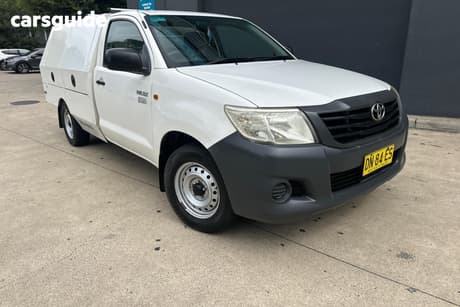 White 2012 Toyota Hilux Cab Chassis Workmate