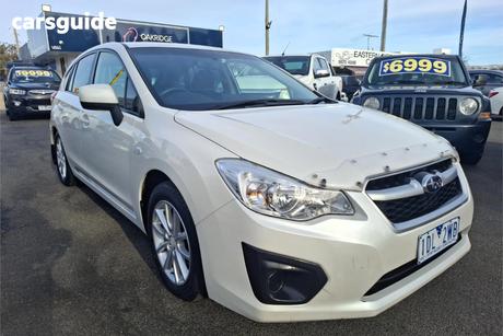 White 2014 Subaru Impreza Hatchback 2.0I (Awd)