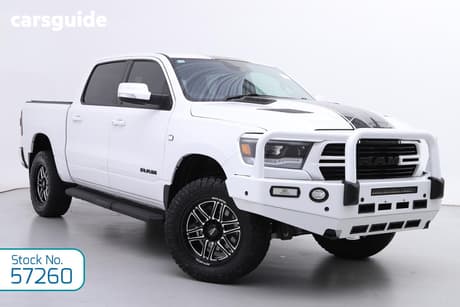 White 2020 RAM 1500 Crew Cab Utility Laramie (4X4)