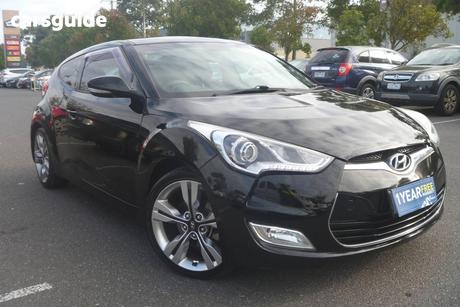 Black 2012 Hyundai Veloster Coupe +