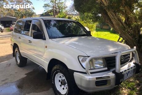 White 2002 Toyota Landcruiser Wagon Gxl (4X4)