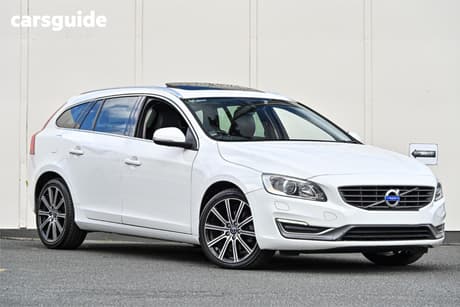 White 2015 Volvo V60 Wagon D4 Luxury