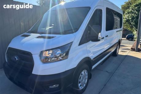 White 2021 Ford Transit Bus 410L (Rwd) Srw