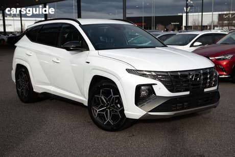 White 2024 Hyundai Tucson Wagon Elite N Line (Awd)