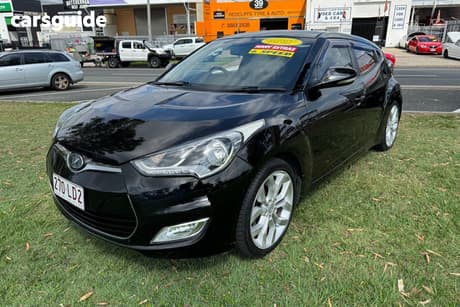 Black 2012 Hyundai Veloster Coupe +