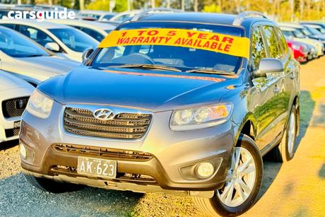 Grey 2011 Hyundai Santa FE Wagon Highlander Crdi (4X4)