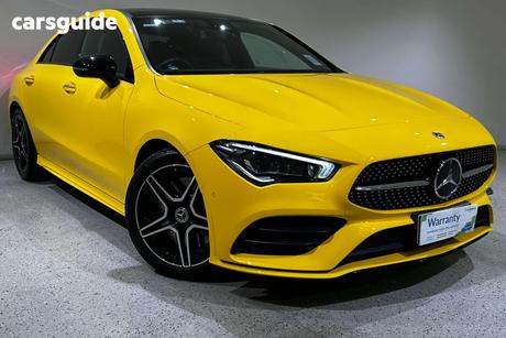 Yellow 2022 Mercedes-Benz CLA250 Coupe 4Matic