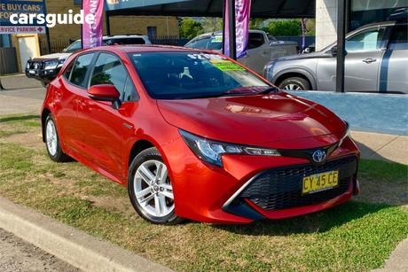Red 2020 Toyota Corolla Hatchback Ascent Sport (Hybrid)