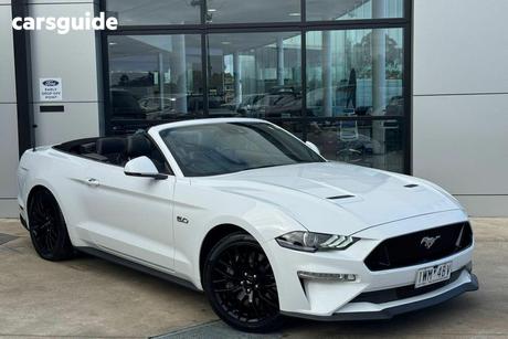 White 2018 Ford Mustang Convertible Gt 5.0 V8