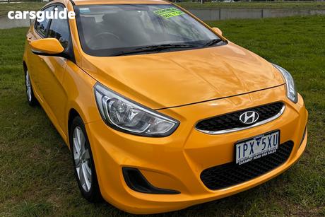 Yellow 2017 Hyundai Accent Hatchback Sport