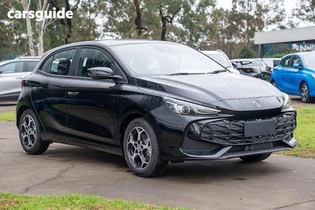 Black 2024 MG MG3 Hatchback Excite Hybrid+
