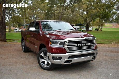 Red 2024 RAM 1500 Crew Cab Utility Laramie Sport Rambox Mhev