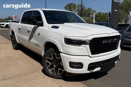 White 2024 RAM 1500 Crew Cab Utility Laramie Sport Rambox So H/Cane