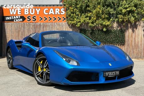Blue 2016 Ferrari 488 Convertible F142 R