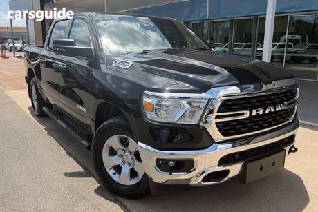 Black 2024 RAM 1500 Crew Cab Utility Big Horn (5-7 Tub) Mhev (4X4)