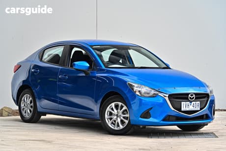 Blue 2016 Mazda 2 Sedan Maxx