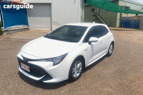 White 2019 Toyota Corolla Hatchback Ascent Sport (Hybrid)