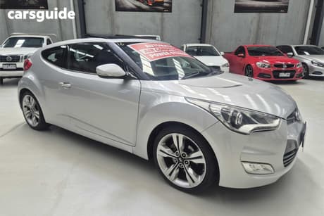 Silver 2012 Hyundai Veloster Coupe +