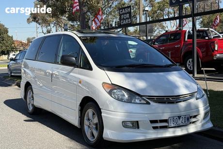 White 2002 Toyota Estima Wagon Aeras
