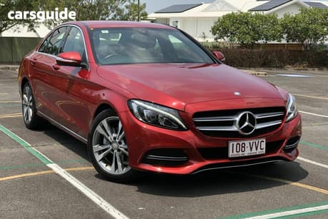 Red 2015 Mercedes-Benz C200 Sedan