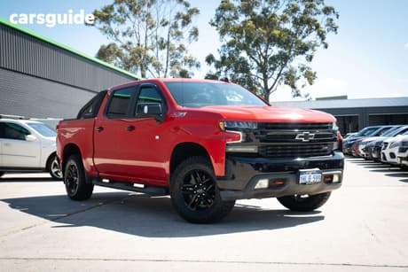 Red 2021 Chevrolet Silverado Crew Cab Utility 1500 Lt Trail Boss
