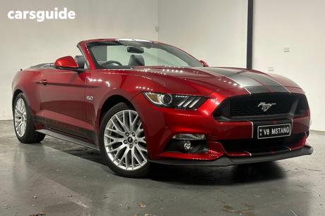 Red 2017 Ford Mustang Convertible Gt 5.0 V8