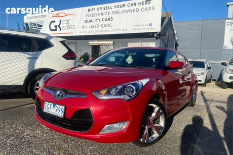 Red 2012 Hyundai Veloster Coupe +