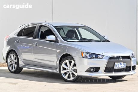 Silver 2014 Mitsubishi Lancer Hatchback Gsr Sportback