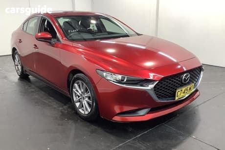 Red 2019 Mazda 3 Sedan G20 Pure