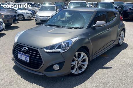 Grey 2015 Hyundai Veloster Coupe Sr Turbo