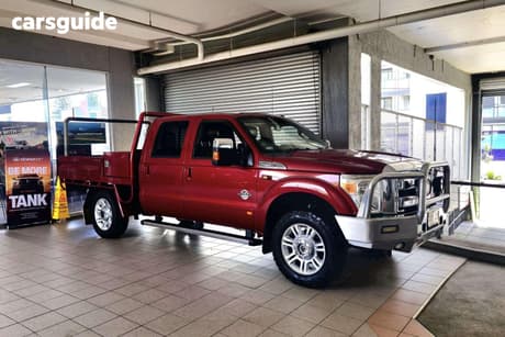 Red 2013 Ford F250 Ute Tray