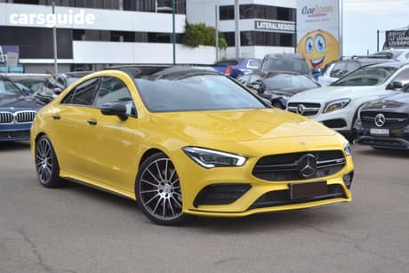 Yellow 2020 Mercedes-Benz CLA45 Coupe S 4Matic+