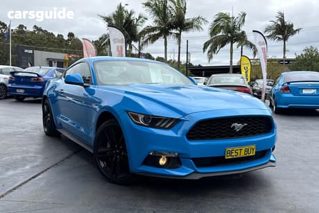 Blue 2017 Ford Mustang Coupe Fastback 2.3 Gtdi