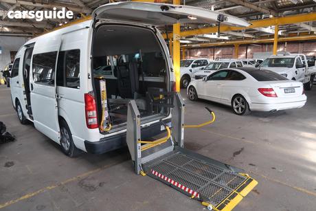 White 2013 Toyota HiAce Bus Commuter