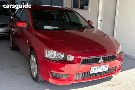 Red 2008 Mitsubishi Lancer Hatchback Es Sportback