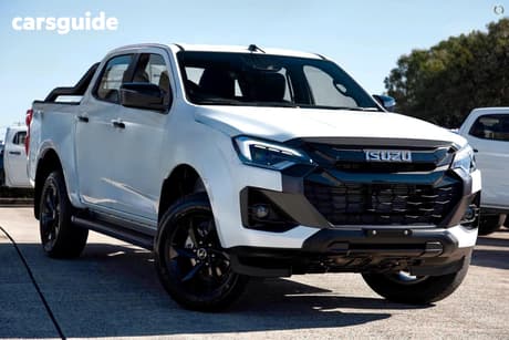 White 2025 Isuzu D-MAX Crew Cab Utility X-Rider (4X4)