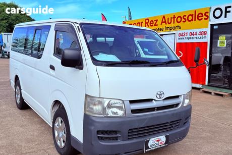 White 2007 Toyota HiAce Commercial