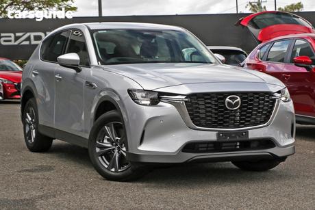 Silver 2025 Mazda CX-60 Wagon P50E Pure Phev