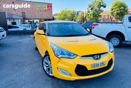 Yellow 2012 Hyundai Veloster Coupe FS COUPE 4DR MAN 6SP 1.6I