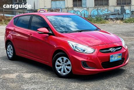 Red 2016 Hyundai Accent Hatchback Active
