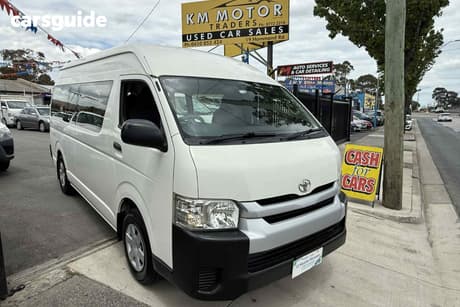 White 2014 Toyota HiAce Bus Commuter