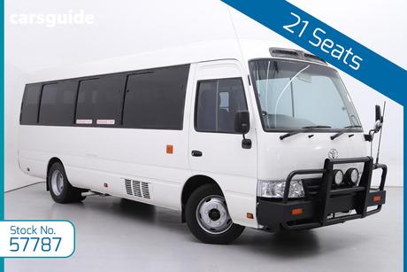 White 2015 Toyota Coaster Bus Deluxe (Lwb)