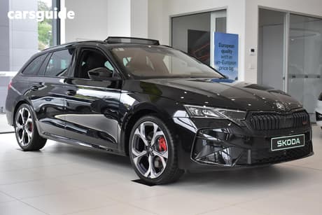 Black 2025 Skoda Octavia Wagon Rs 195Tsi