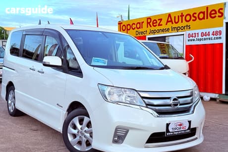 White 2013 Nissan Serena Wagon Highway Star G (Hybrid)