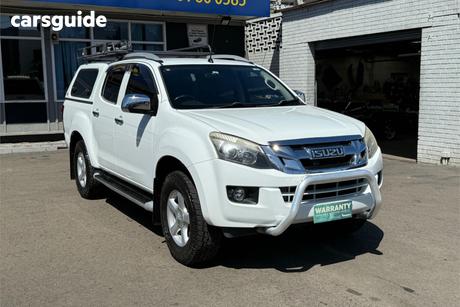 White 2012 Isuzu D-MAX Crew Cab Utility Ls-Terrain Hi-Ride (4X4)